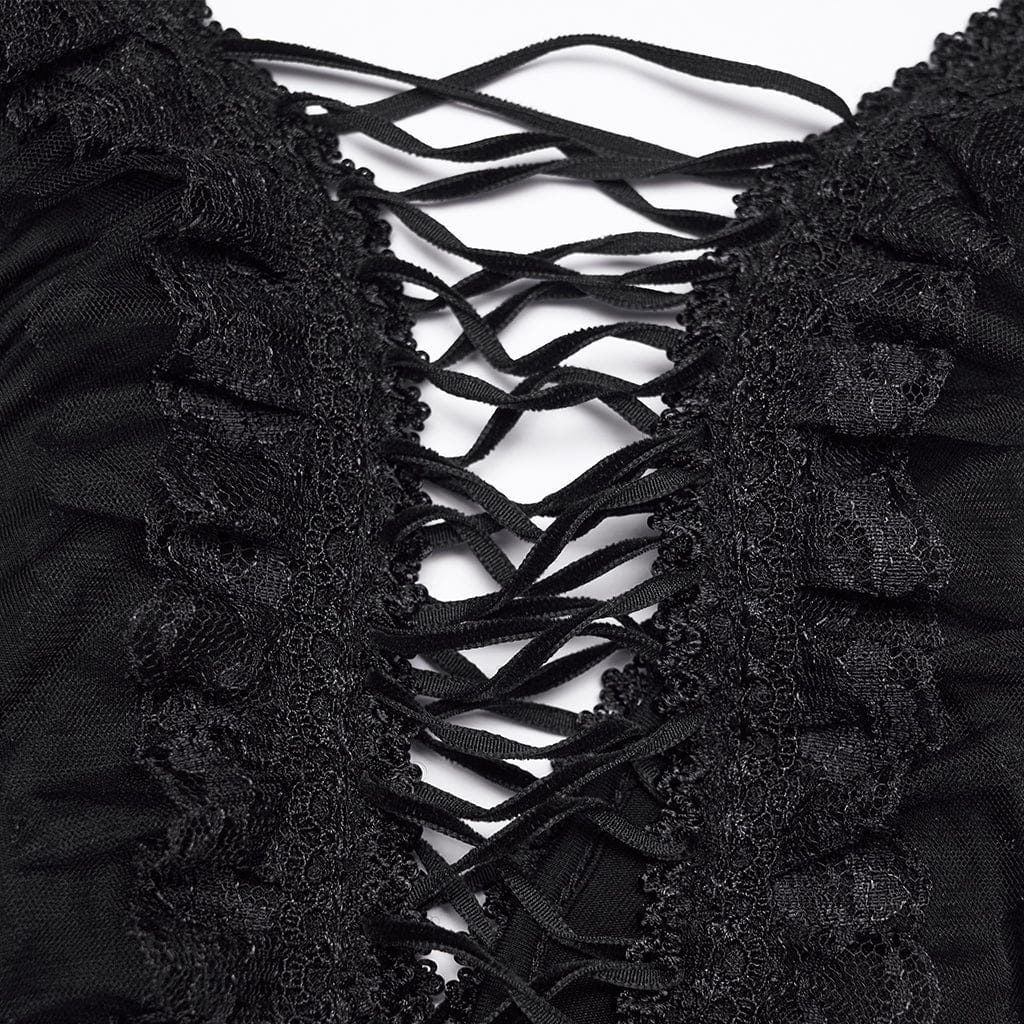 Abito da laurea con arricciature e ritagli in stile gotico da donna - immagine 7