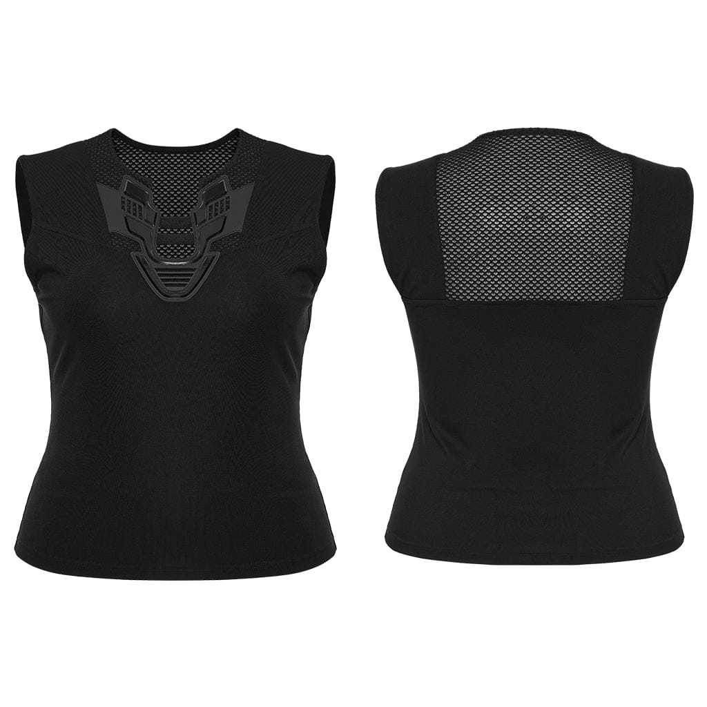 Canotta da donna in rete con scollo profondo cyberpunk taglie forti - immagine 6