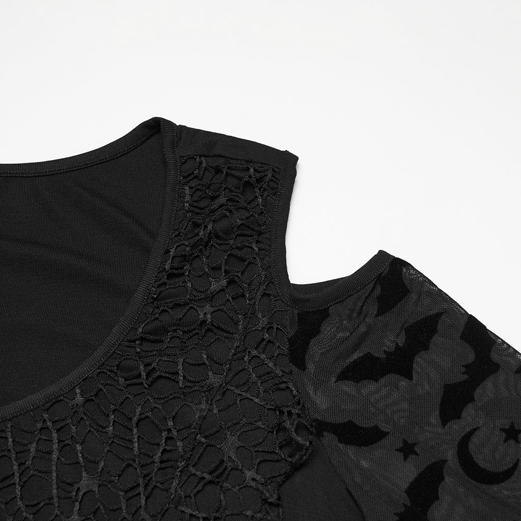 Abito da strega con volant e spalle scoperte, stile gotico, taglie forti, da donna - immagine 7