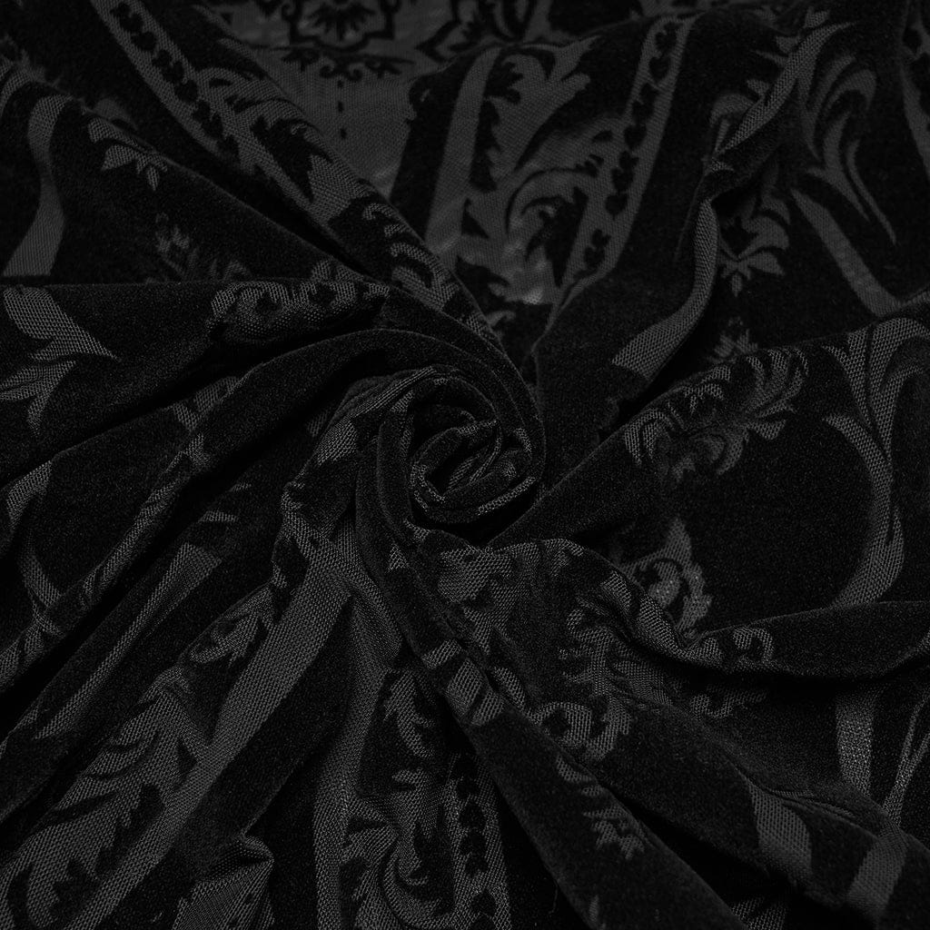 Gonna in rete floccata trasparente con lacci gotici da donna taglie forti - immagine 9