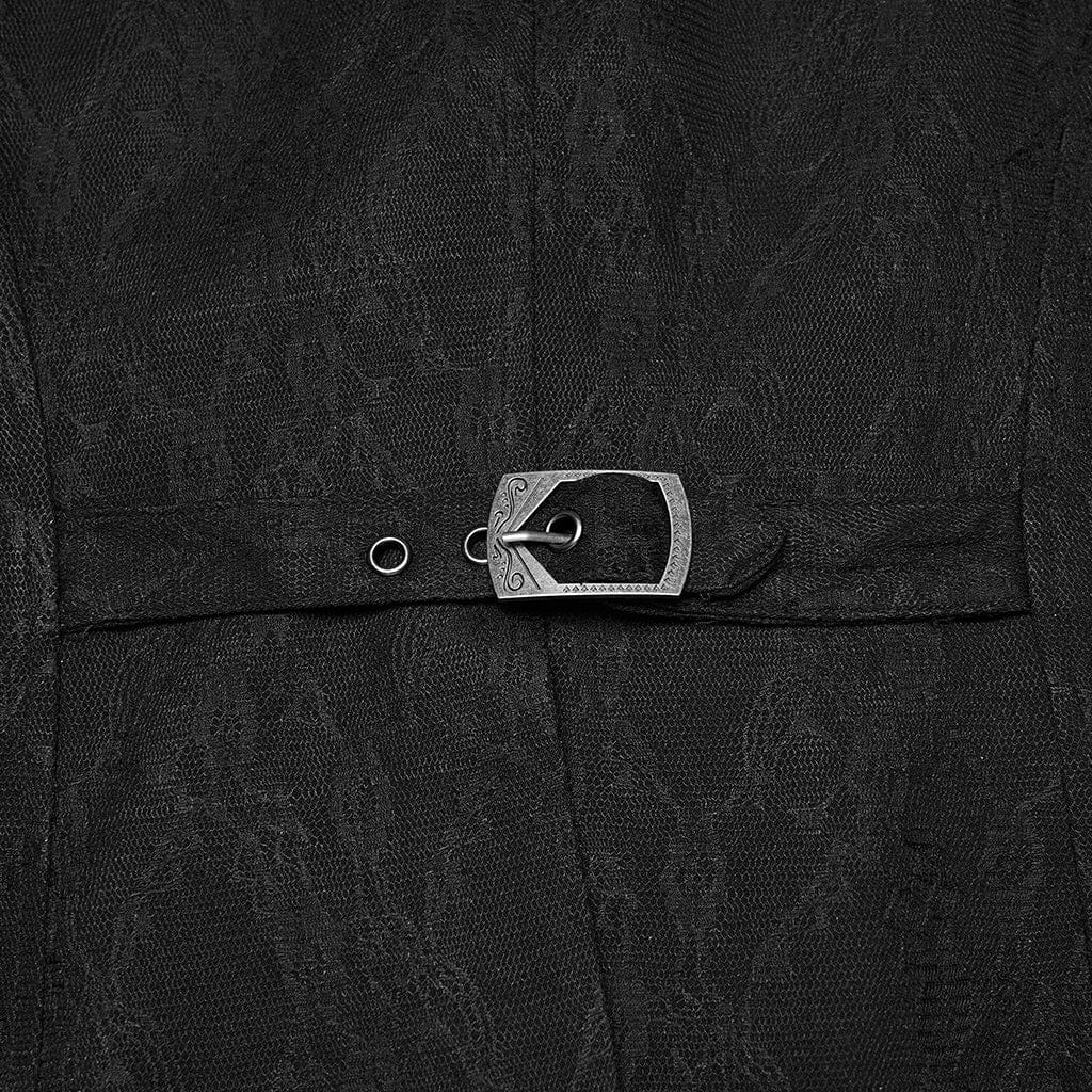 Gilet con revers in pizzo arricciato gotico da donna taglie forti - immagine 8