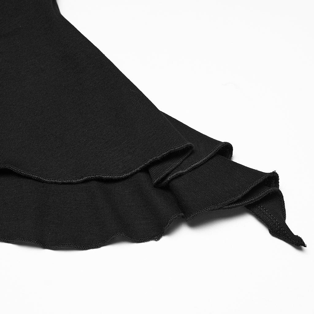 Camicia da donna con stampa punk irregolare a forma di luna, taglie forti - immagine 9