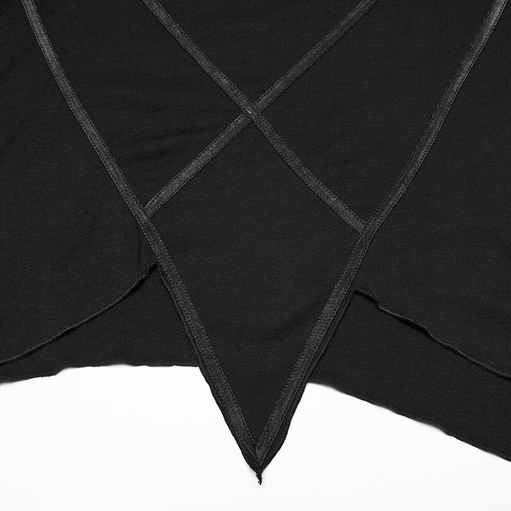 Camicia da donna con stampa punk irregolare a forma di luna, taglie forti - immagine 8