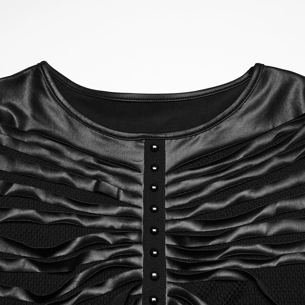 Canotta da donna in maglia a coste punk taglie forti - immagine 7