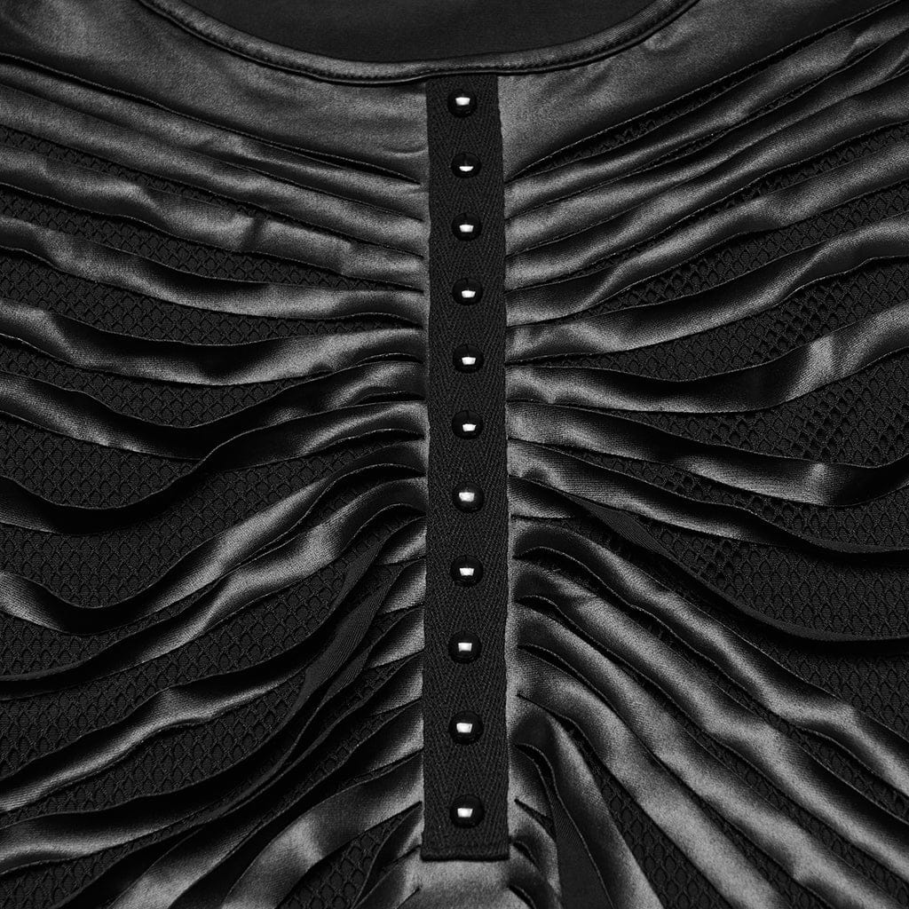 Canotta da donna in maglia a coste punk taglie forti - immagine 8