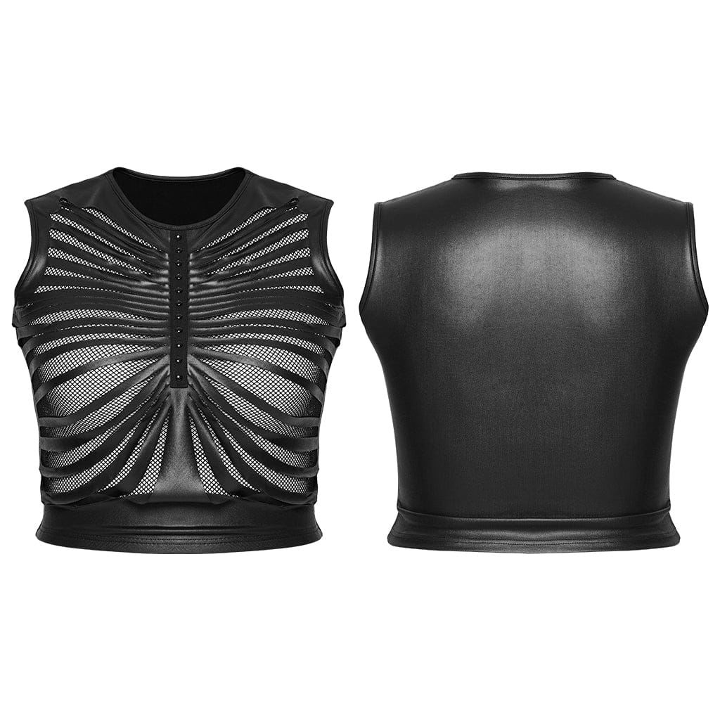 Canotta da donna in maglia a coste punk taglie forti - immagine 6