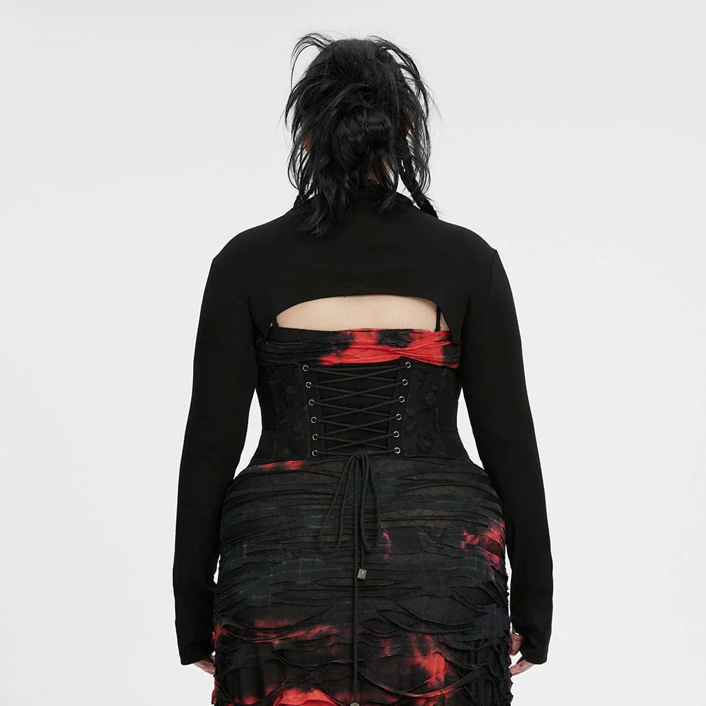 Mantella punk tinta unita taglie forti da donna - immagine 4