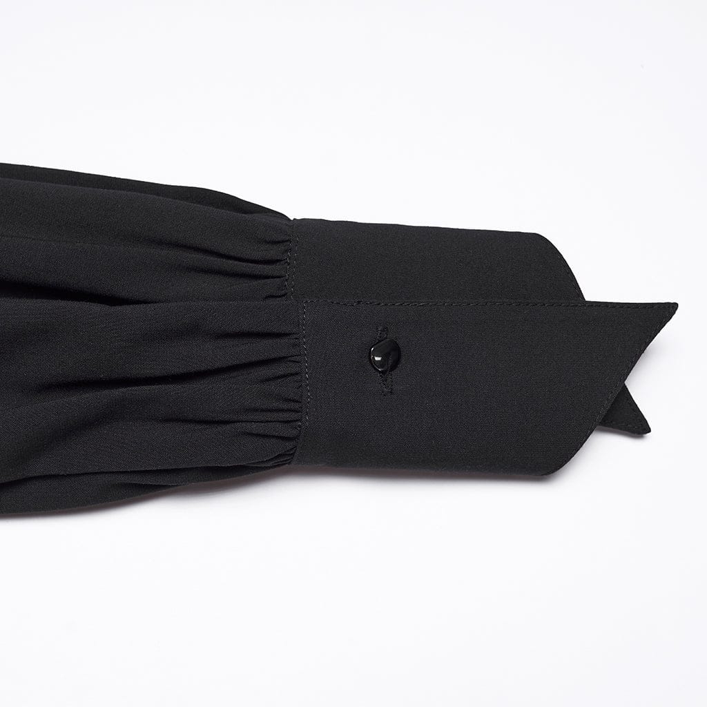 Abito da donna con maniche a sbuffo, colletto rovesciato e asimmetrico punk - immagine 9