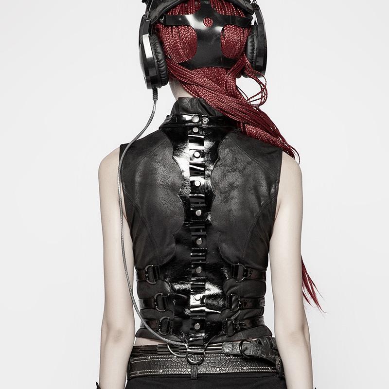 Cinturino allacciato in pelle sintetica Punk Bright da donna - immagine 4