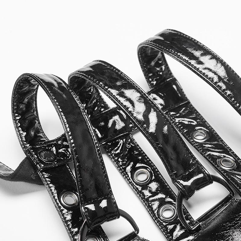 Cinturino allacciato in pelle sintetica Punk Bright da donna - immagine 9