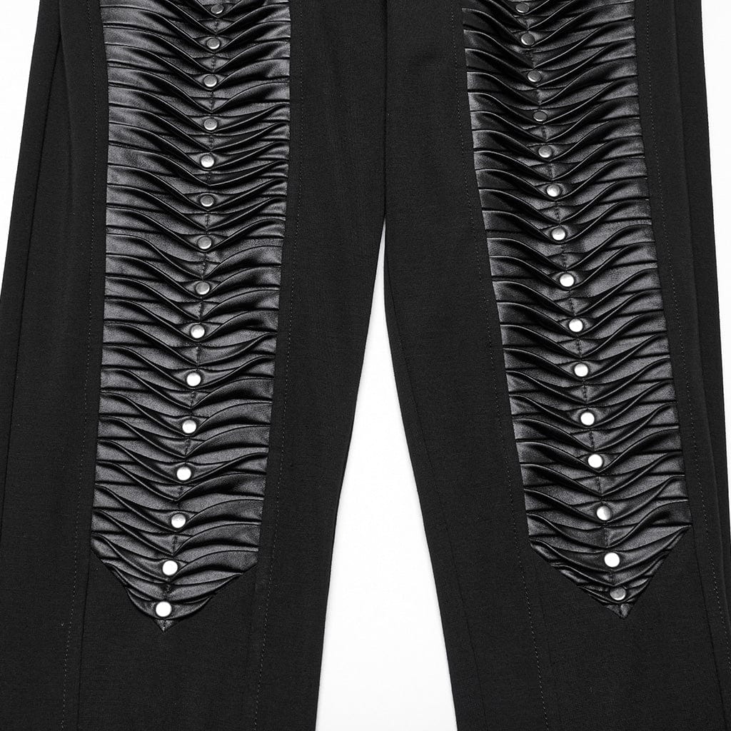 Leggings plissettati con cinturino e fibbia punk da donna - immagine 8