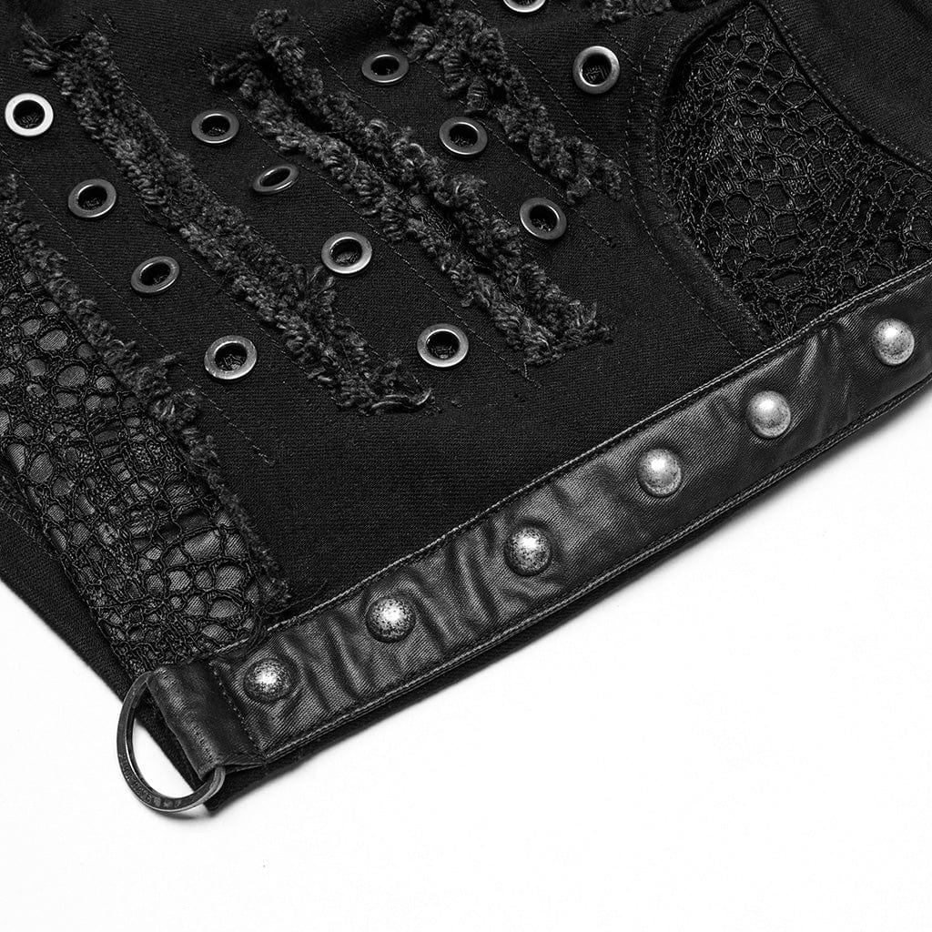 Pantaloncini da donna in maglia punk anticata - immagine 7