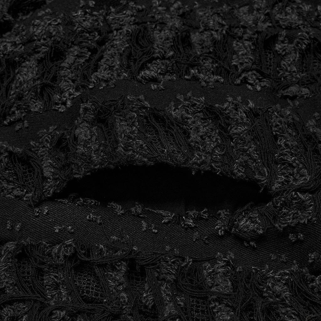 Giacca da donna punk irregolare invecchiata con cappuccio - immagine 8