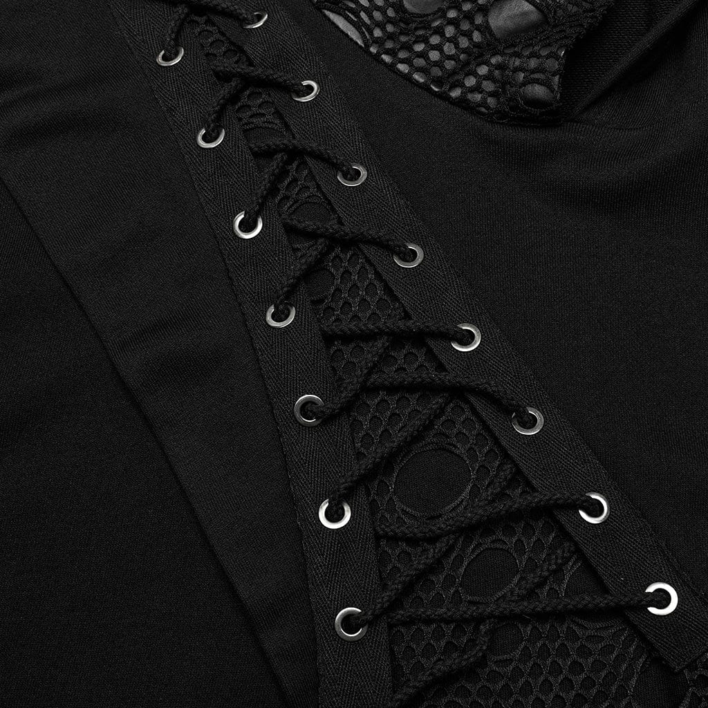 Felpe con cappuccio senza bordi in maglia punk da donna - immagine 7