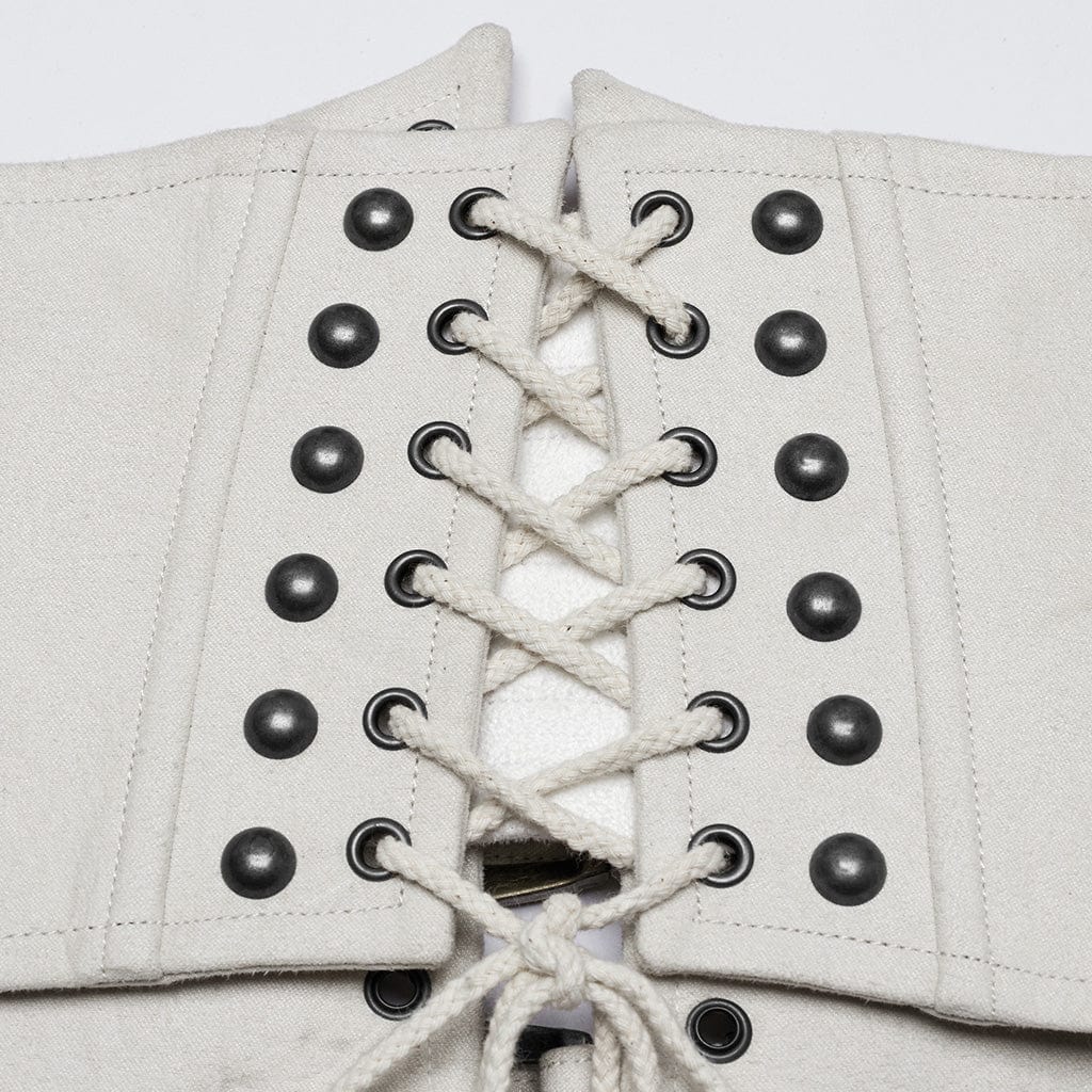 Corsetto sottoseno con cinturino multi-fibbia punk da donna - immagine 9