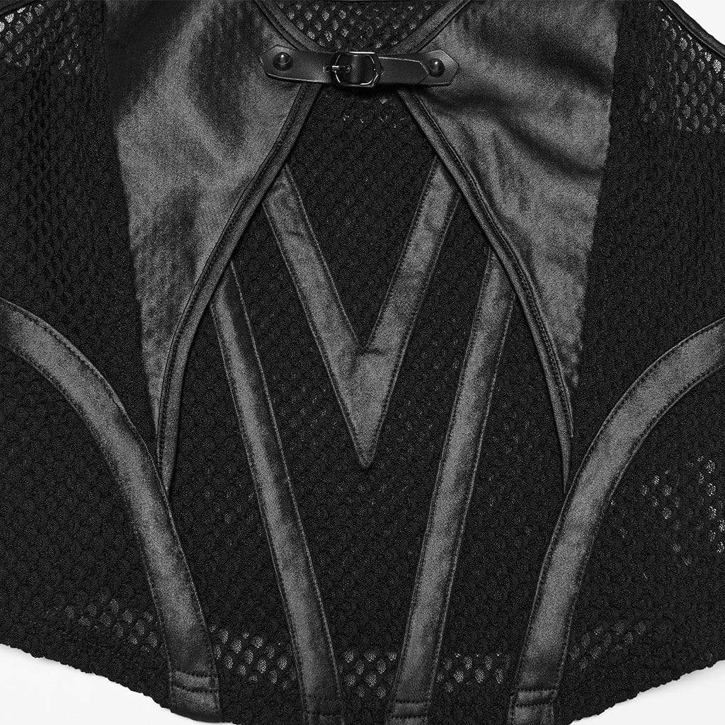 Bustino in rete patchwork punk da donna - immagine 8