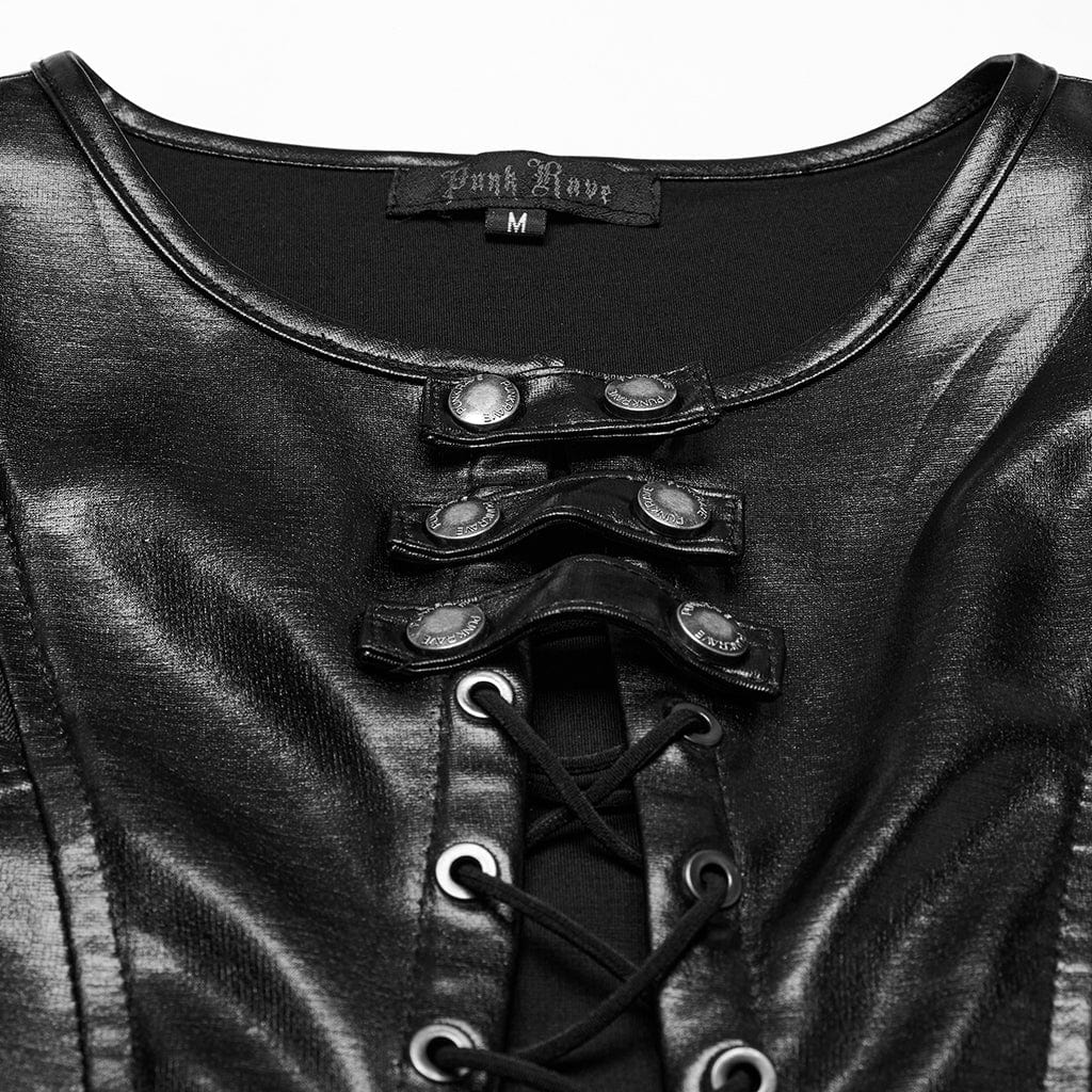 Abito da donna con lacci e spacco punk - immagine 7