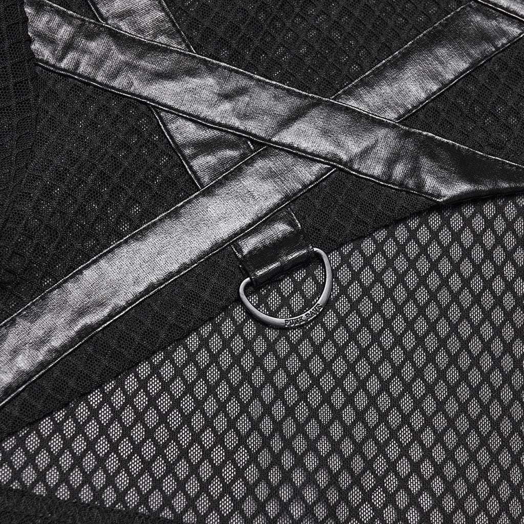 Mantella con cappuccio trasparente da donna, pullover punk - immagine 7