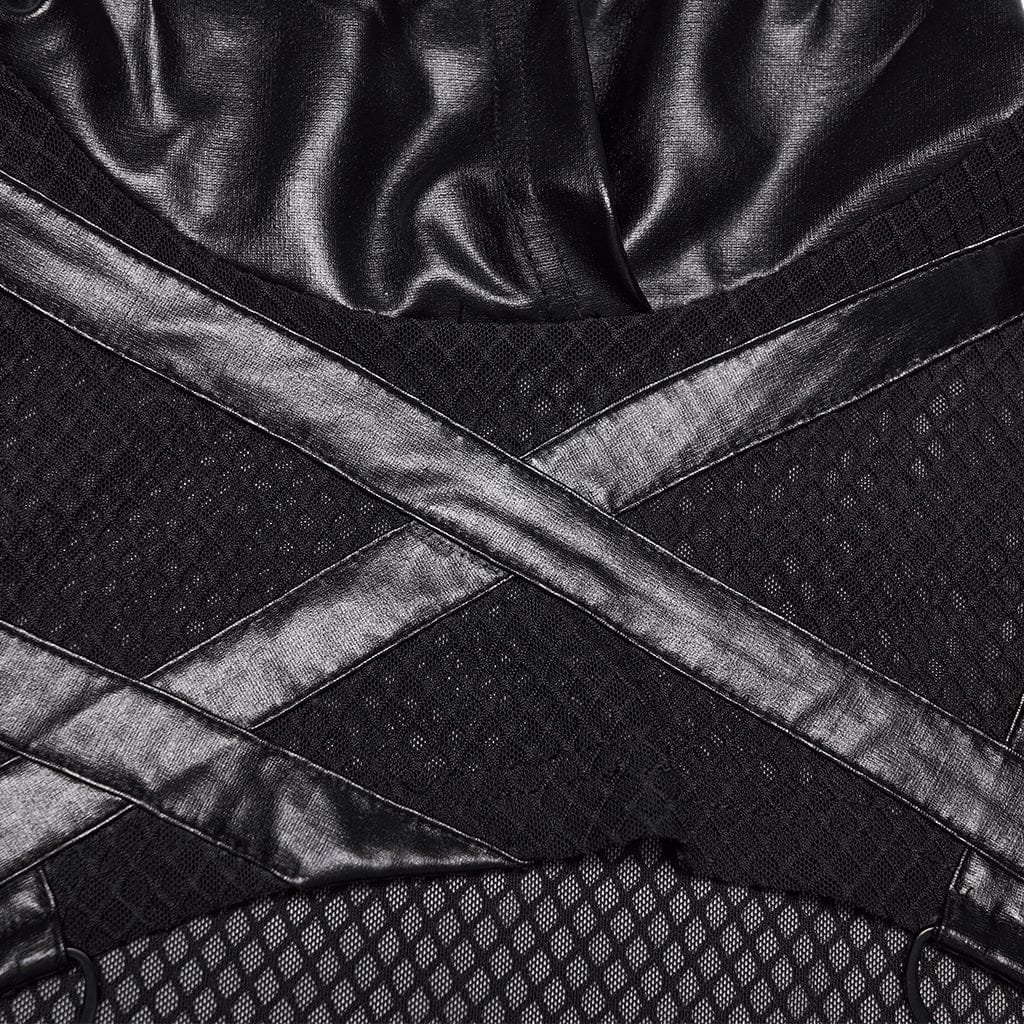 Mantella con cappuccio trasparente da donna, pullover punk - immagine 6