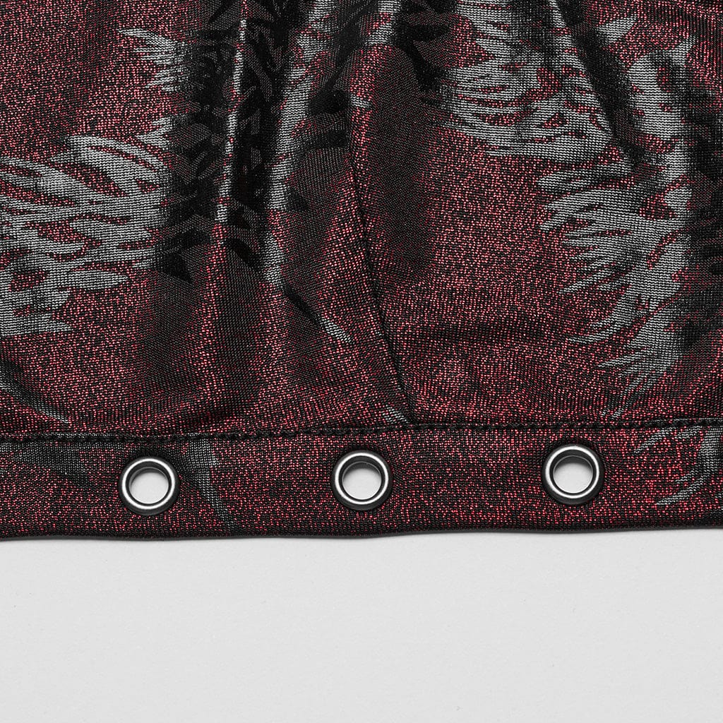 Bustino con occhiello e occhiello punk da donna marrone - immagine 7