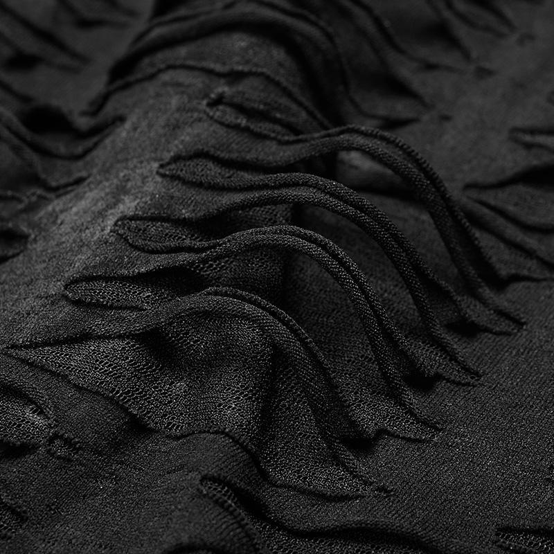 T-shirt con cappuccio punk strappata da donna - immagine 9