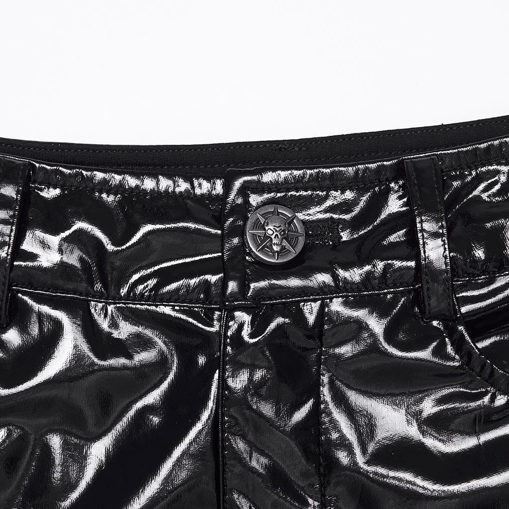 Pantaloncini da donna con borchie punk e zip - immagine 7