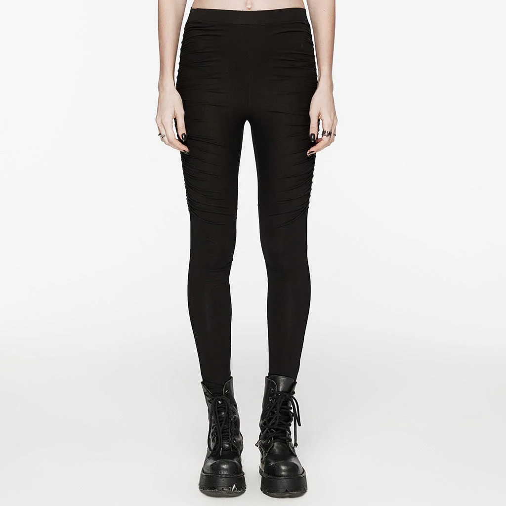 Pantaloni da donna con perline increspate punk - immagine 2