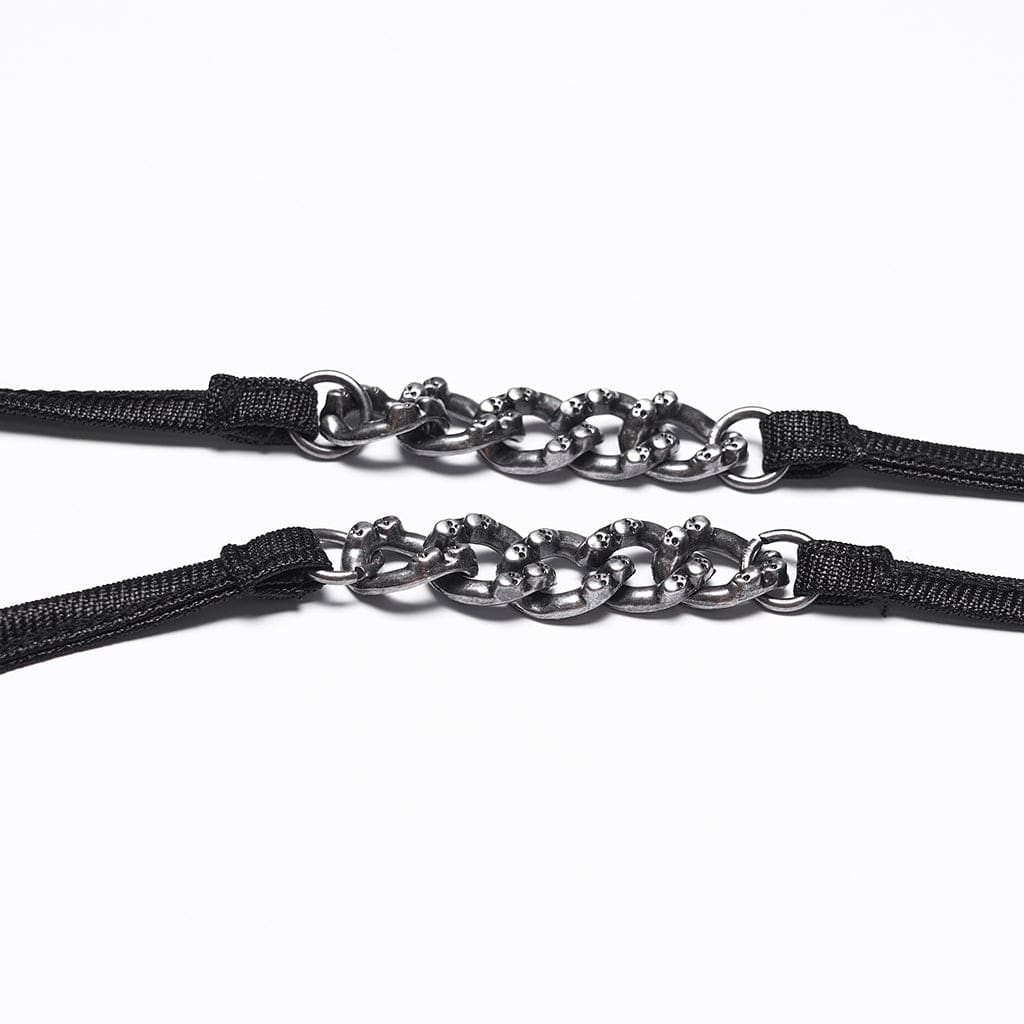 Pantaloncini arricciati con coulisse e punk streamer da donna - immagine 9