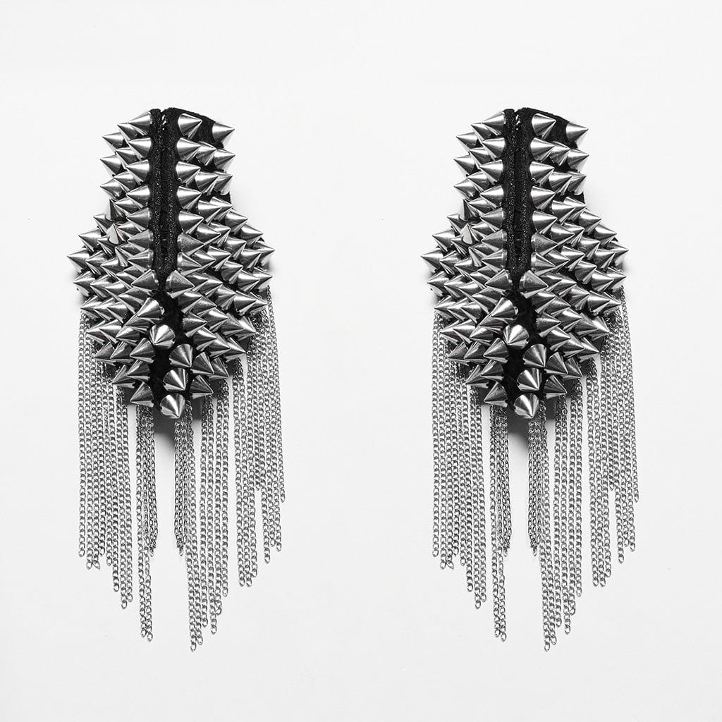 Body da donna in rete con nappe borchiate punk verde - immagine 7