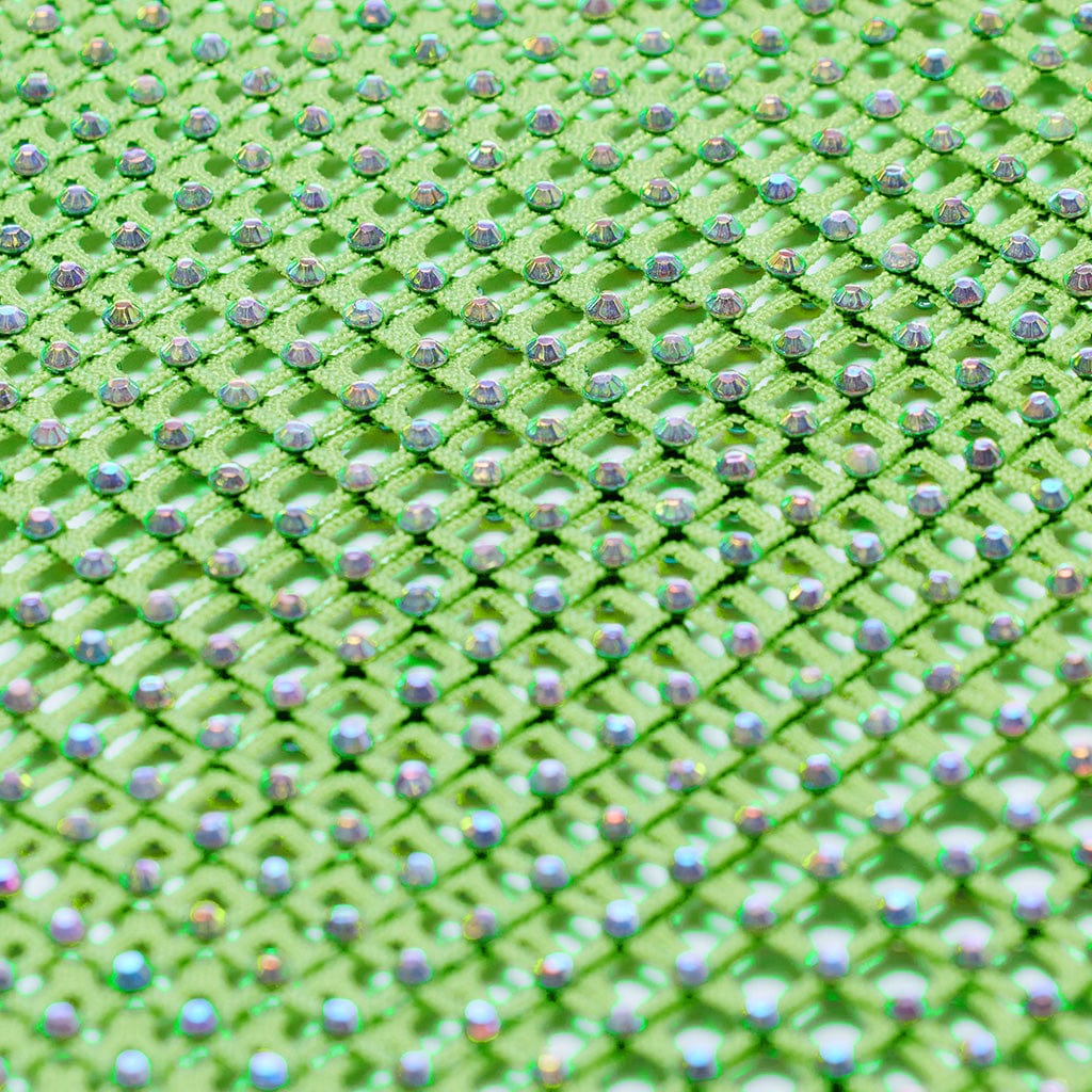 Body da donna in rete con nappe borchiate punk verde - immagine 9