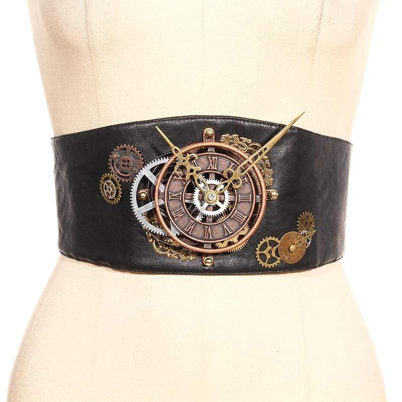 Cintura a vita larga parte orologio Steampunk - immagine 6