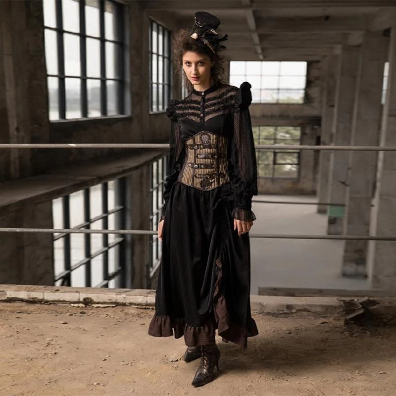 Abito lunghezza media Goth da donna - immagine 2