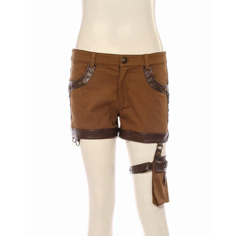 Pantaloncini Steampunk da donna con marsupio - immagine 5
