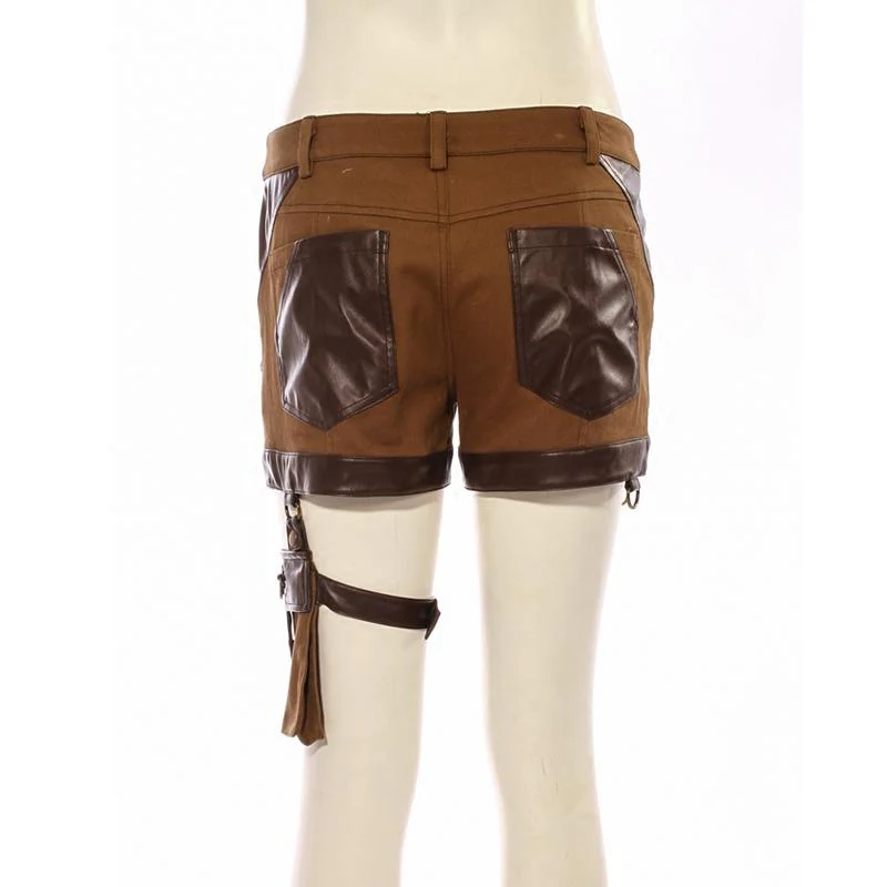 Pantaloncini Steampunk da donna con marsupio - immagine 6