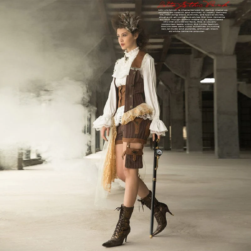 Pantaloncini Steampunk da donna con marsupio - immagine 7